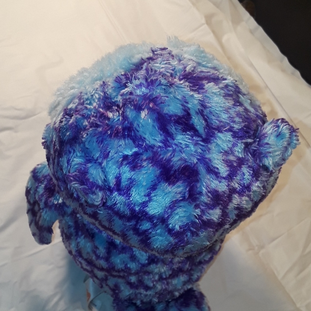 •Ty Beanie Boo Oscar the purple wise owl with shimmery Big eyes and toes 10.5in - Picture 10 of 11